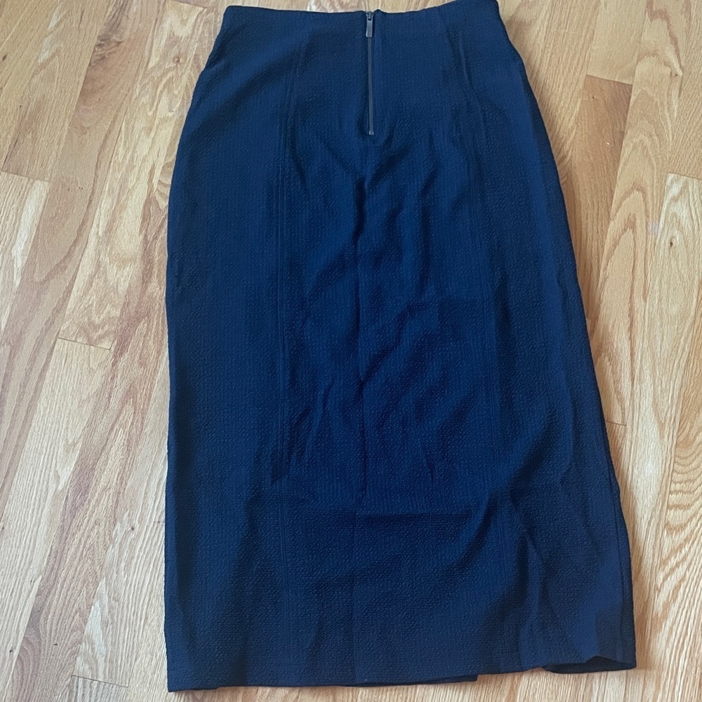 Anthropologie Black Dual Split Midi Skirt - Picture 7 of 7